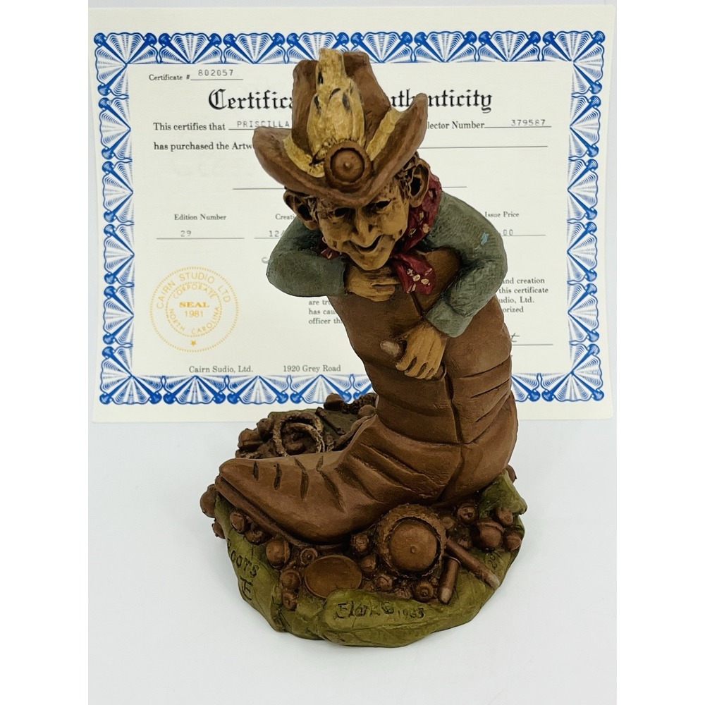 Tom Clark Boots Gnome Edition 29 with COA 1983 Cowboy Figure Cairn Studio